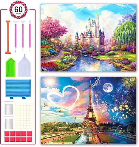 SUPECENT Set of 2 Diamond Art Kit 