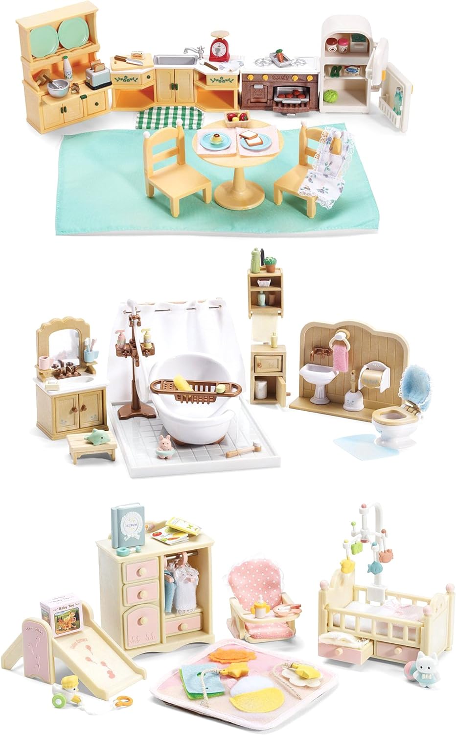 calico critters deluxe baby's nursery set