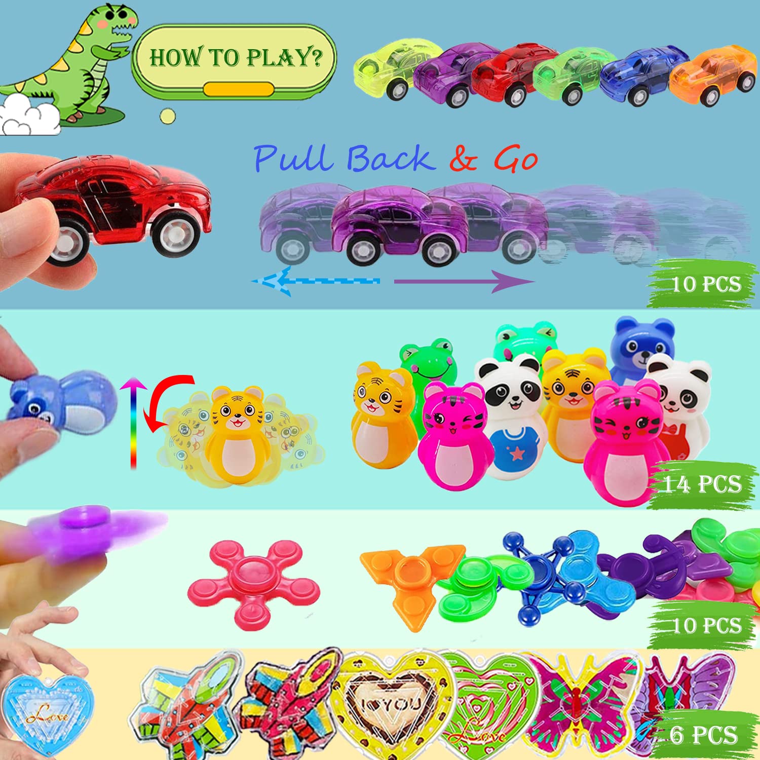 120 Pcs Party Favors Toy for Kids, Treasure Box Carnival Prizes for Classroom School Rewards, Christmas Stocking Stuffers, Goodie Bag Pinata Fillers Bulk Toys for Boys Girls