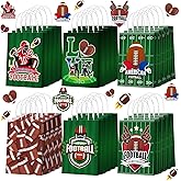 Outus 24 Pcs Football Party Favor Bags Football Gift Goodie Paper Bags with Handles Sports Ball Candy Treat Pouch for Sports Ball Birthday Party Decorations Baby Showers Supplies