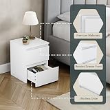 Vida Designs Denver 2 Drawer Bedside Chest White 52H 29.5W 29.5D view 5