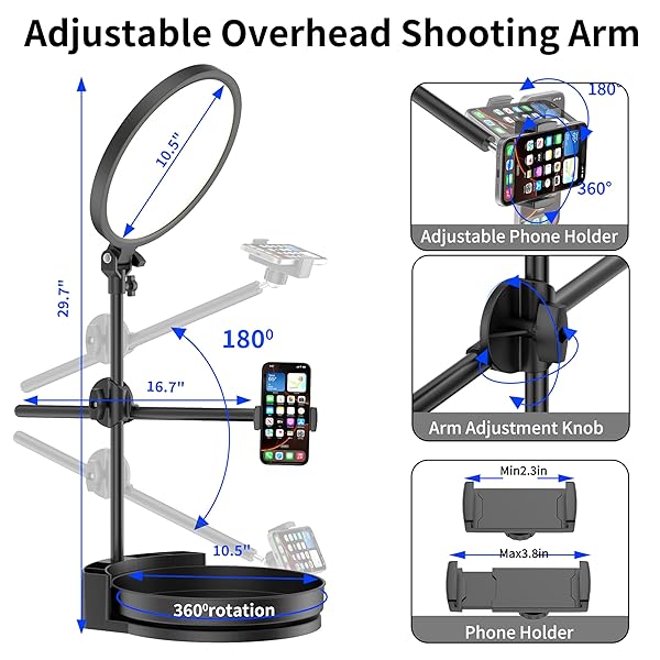 SELFIE LIGHT KIT FOR DESK AND LAPTOP,55W DIMMABLE FULL SCREEN RING LIGHT,WITH ROTATING STORAGE BOX,PEN HOLDER STAND,PHONE HOLDER AND CONTROLLER (PINK-RGB, 10.5)