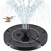 Solar Fountain for Bird Bath, Solar Water Fountain with Multiple Nozzles & Fixed Pipes, Upgraded Version 3.5W Solar Water Pump, Suitable for Bird Bath, Garden, Courtyard, Fish Tank, Outdoor