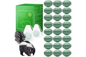 CROBIRWARE 24 Pack Skunk Repellent for Yard - Bat Repellent, Mouse Repellent for Cars Energine, Keep Rodent Away for Yard, Safe for Pets & Children