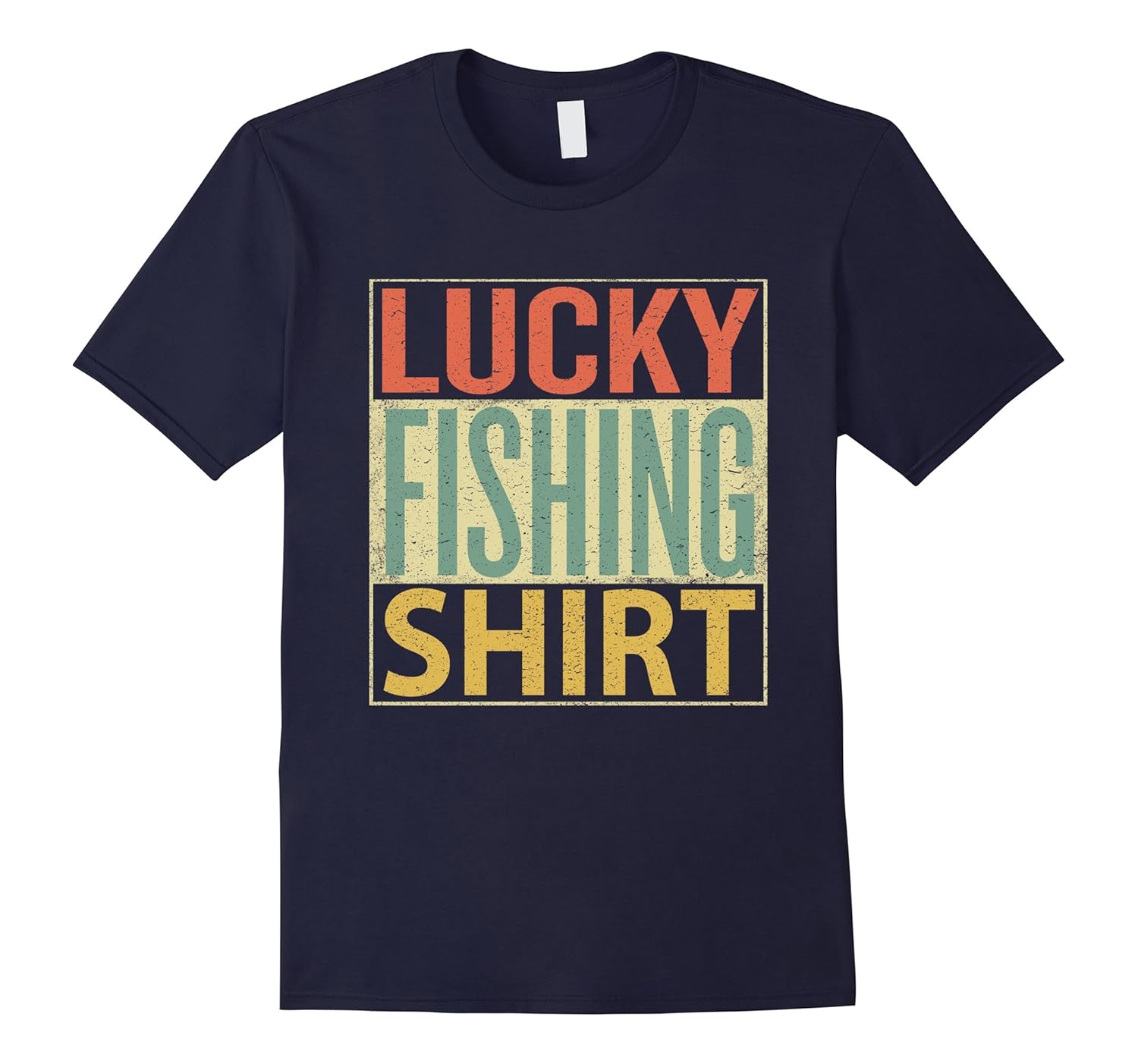 Lucky Fishing T-Shirt. Vintage Shirt For Anglers Fishermen-ANZ