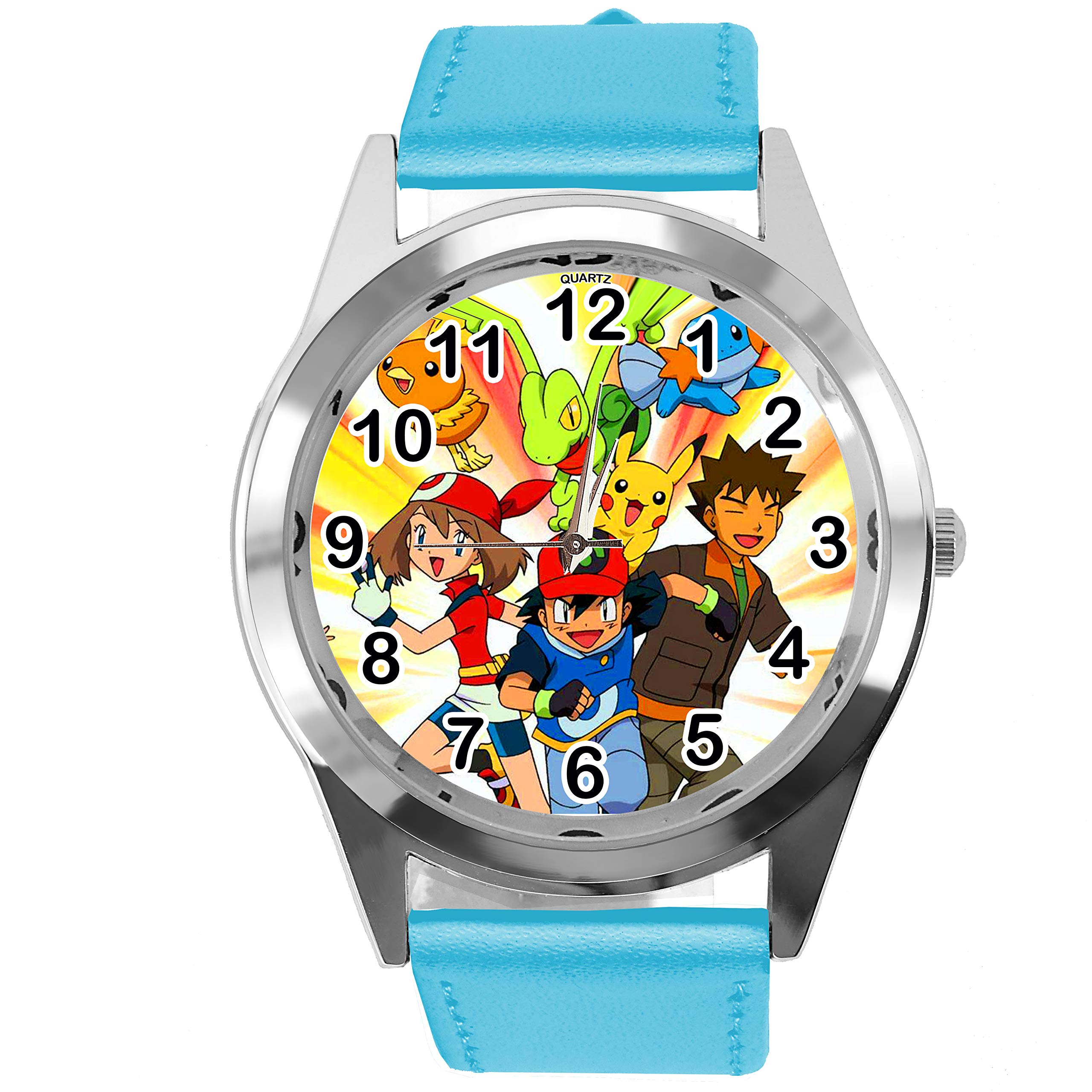 TAPORT Quartz Round Watch Blue Leather Band for League Fans