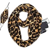 Infinity Scarves with Hidden Zipper Pocket - Stylish and Lightweight Travel Scarf for Women