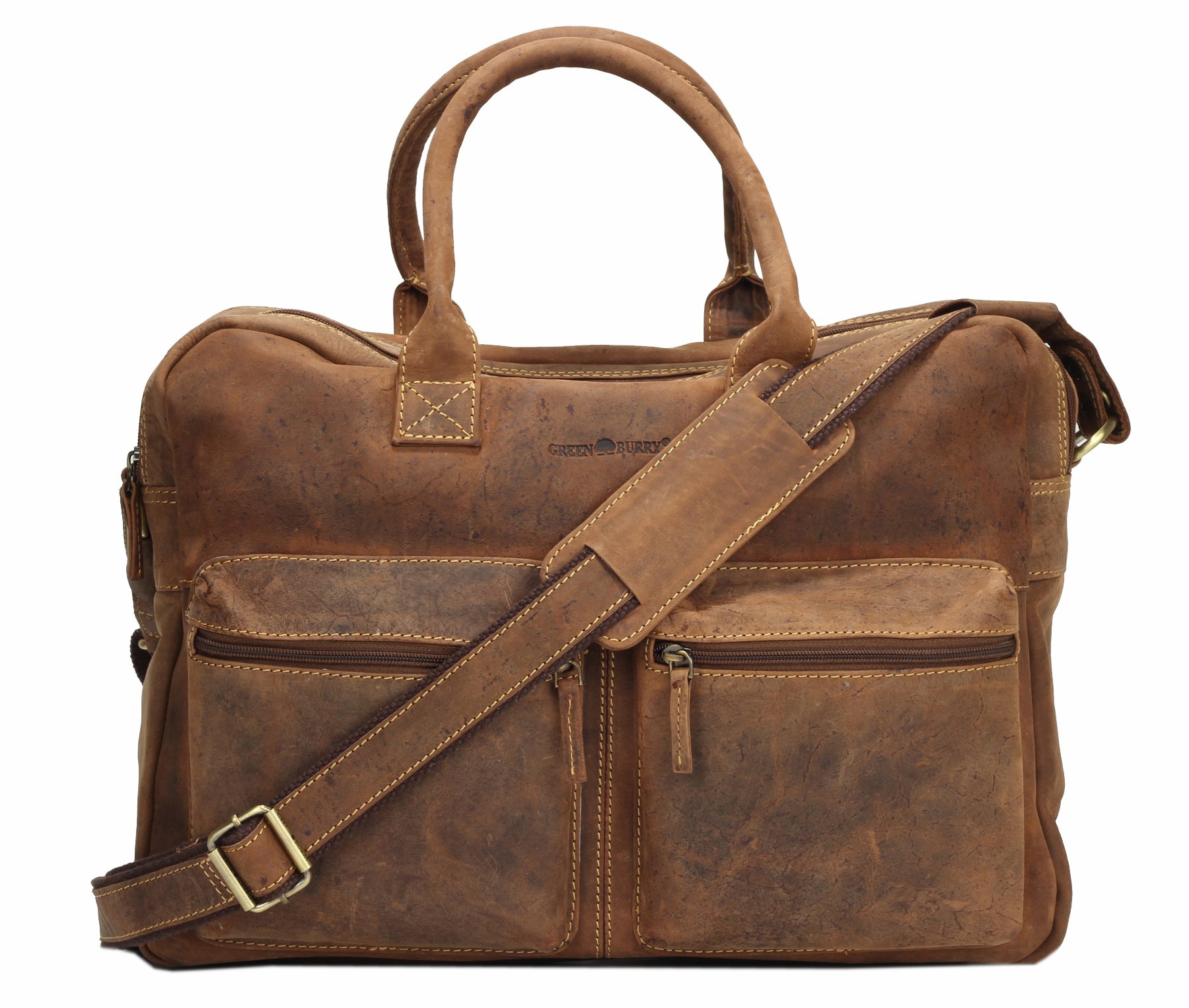 Greenburry Vintage briefcase leather 40 cm laptop compartment