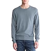 Calvin Klein Men's Supima Cotton Solid Monogram Logo Sweater