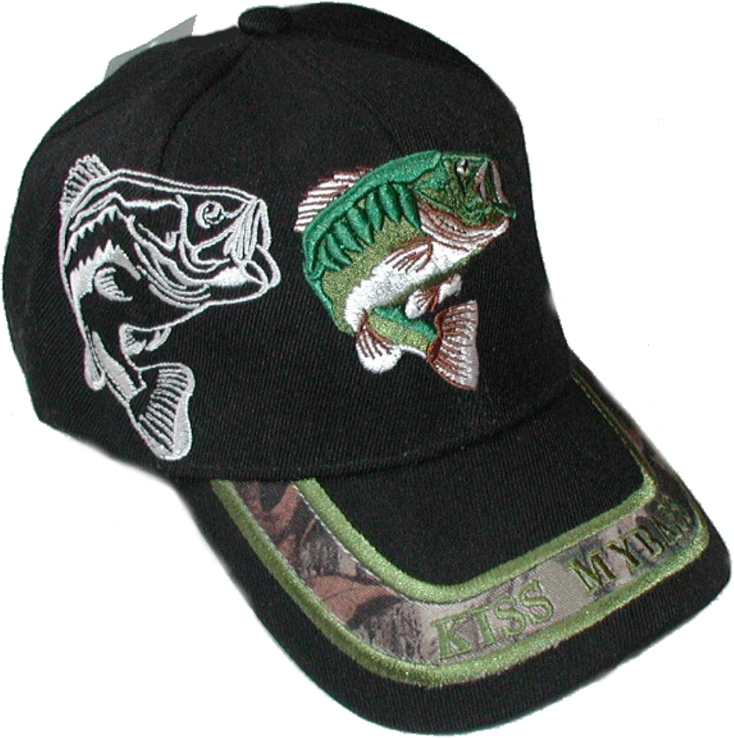 Boonie Wear Kiss My Bass Fishing Sports Ball Cap/Hat