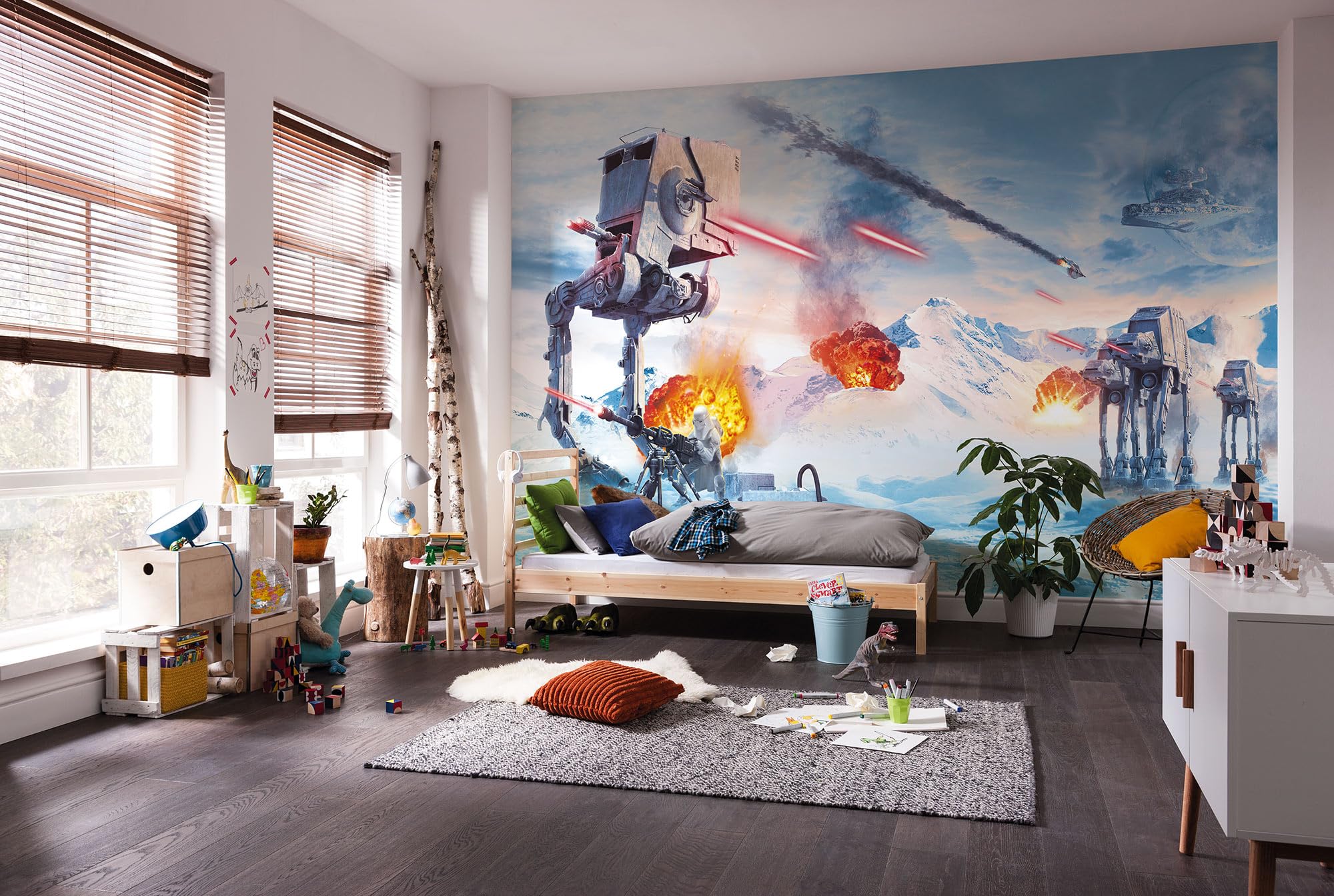 Komar Non-Woven Photo Wallpaper Star Wars Hoth Showdown Size 400 x 250 cm Children's Bedroom Wallpaper