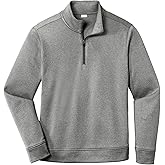 SPORT-TEK Unisex PosiCharge Sport-Wick Heather Fleece Quarter Zip Pullover