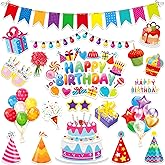 Hoteam 21 Pcs Happy Birthday Refrigerator Magnets Birthday Cruise Door Reflective Car Magnets for Automotive Refrigerator Cruise Metal Surface Decoration