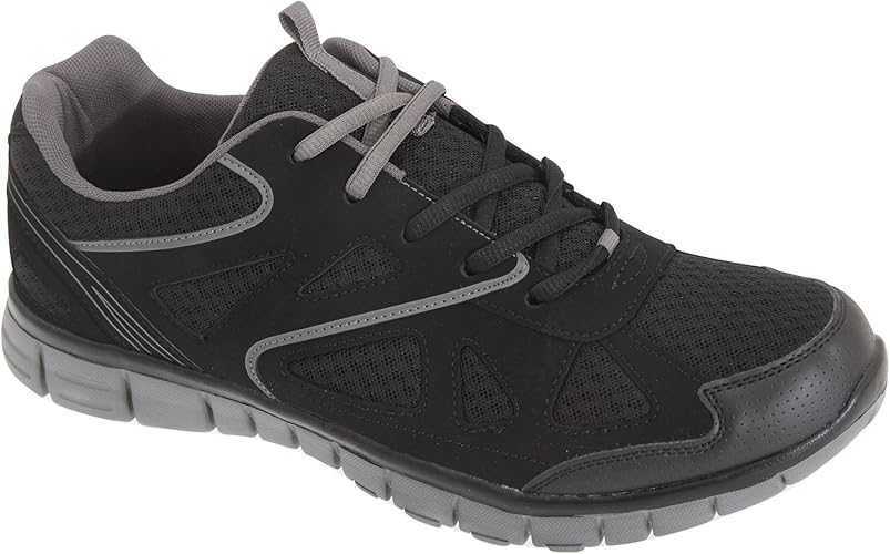 black memory foam trainers