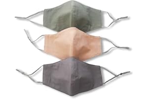 HOPE LOVE SHINE Face Mask Adjustable Filter Pocket Reusable Breathable Washable Cloth Mask Face Masks for Women Men - 3 Pack