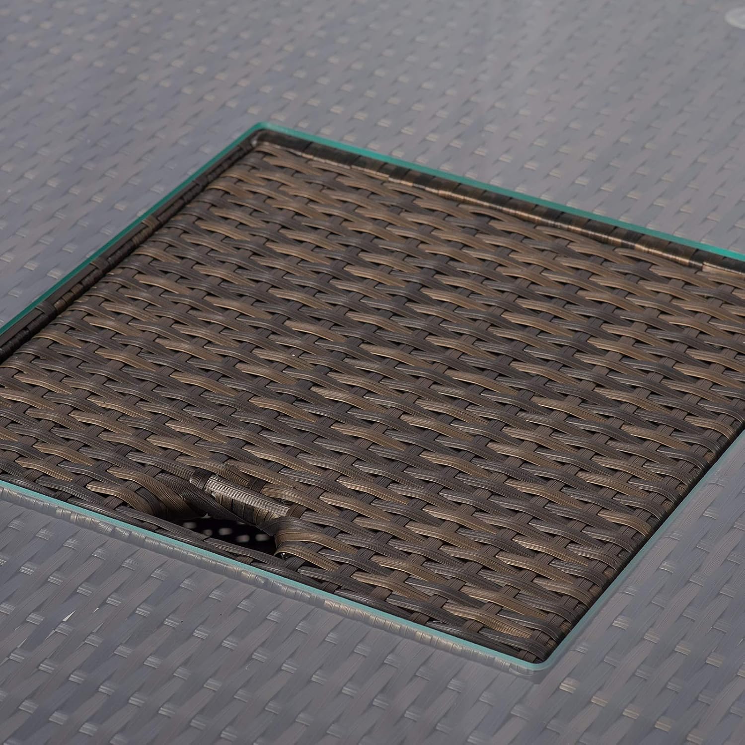 Coffee Table Cooler 1 Armrest Consoles Outdoor Furniture Covers Giardino Riviera 4 Seat Brown Poly Rattan Garden Furniture Set Rattan Patio Conservatory Furniture 6pc Curved Rattan Sofa Set Garden Furniture Sets