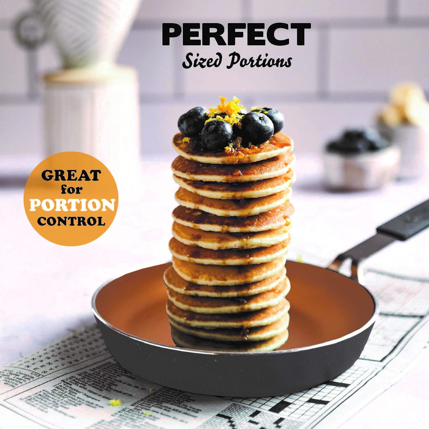 Gotham Steel Mini Egg and Omelet Pan with Ultra Nonstick Titanium & Ceramic Coating - 5.5", Dishwasher Safe, Stay Cool Handle: Kitchen & Dining