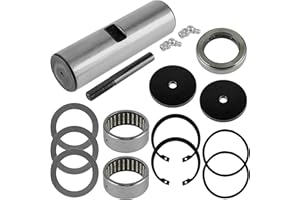 Caltric Compatible with King Pin Kit Case Backhoe 480D 480C 580C 580D 580E 586E Center Slot D103156