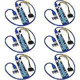 FebSmart PCI-E Riser for Bitcoin Litecoin ETH Coin Mining 6 PIN Powered PCIE Extension Cable GPU Riser Ethereum Mining ETH GP