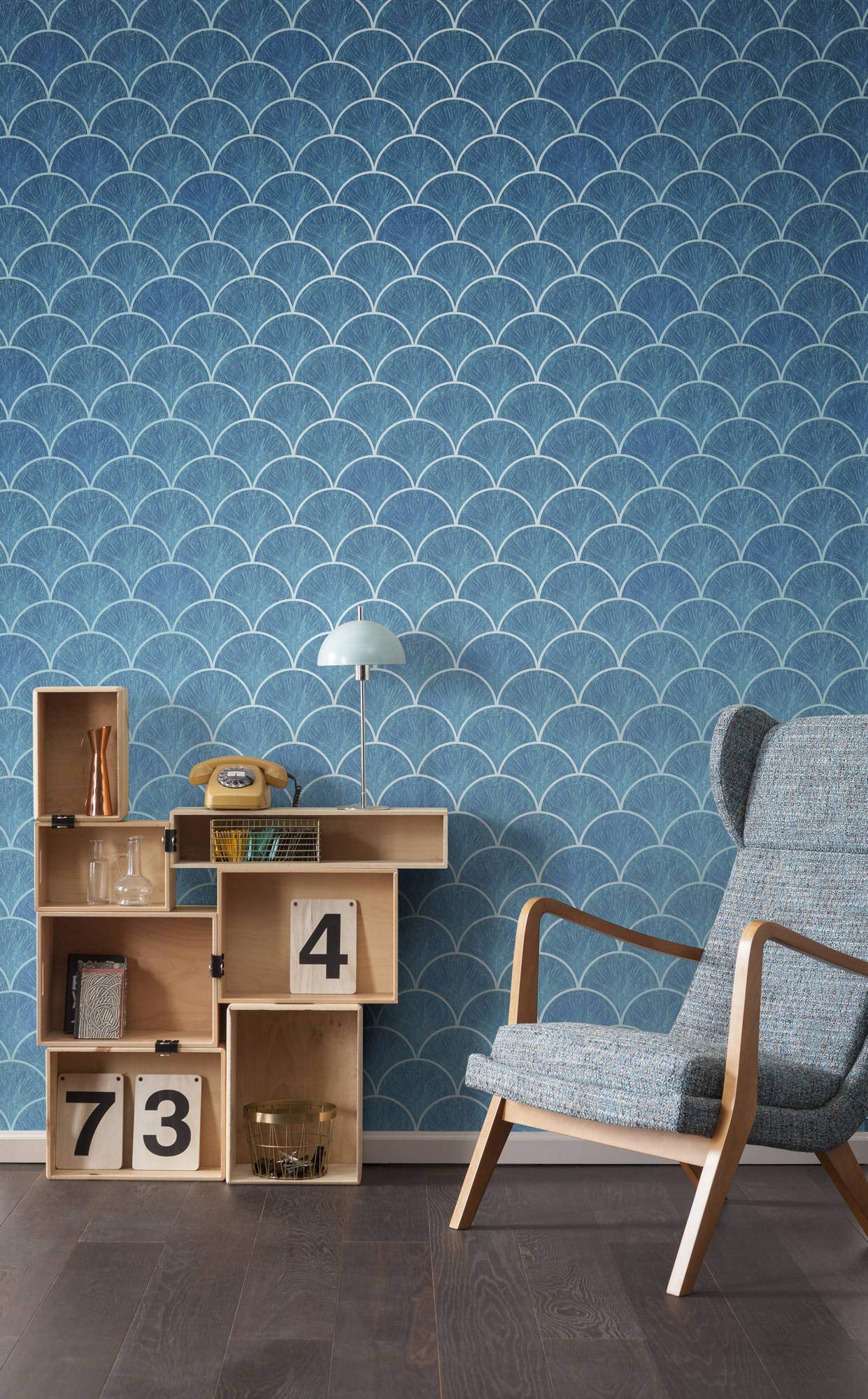 Komar 6043A-VD4 Vlies Fototapete SEA SHANTY, 400 x 250 cm (Breite x Höhe), Tapete, Schlafzimmer, Wohnzimmer, Flur, Design, Dekoration, Wanddeko Non-Woven Photo Wallpaper, Blue