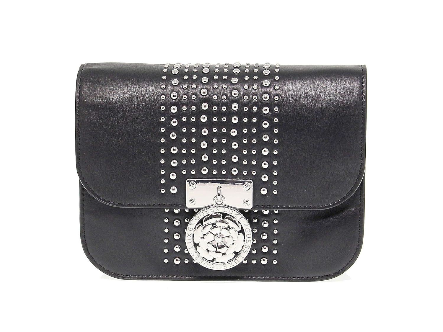 guess black leather shoulder bag