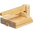Navaris Wooden Tortilla Press - Wood Pataconera Tortilla Quesadilla Maker Flour Dough Press for Quesadillas Tortillas Indian Roti Tostones Patacones