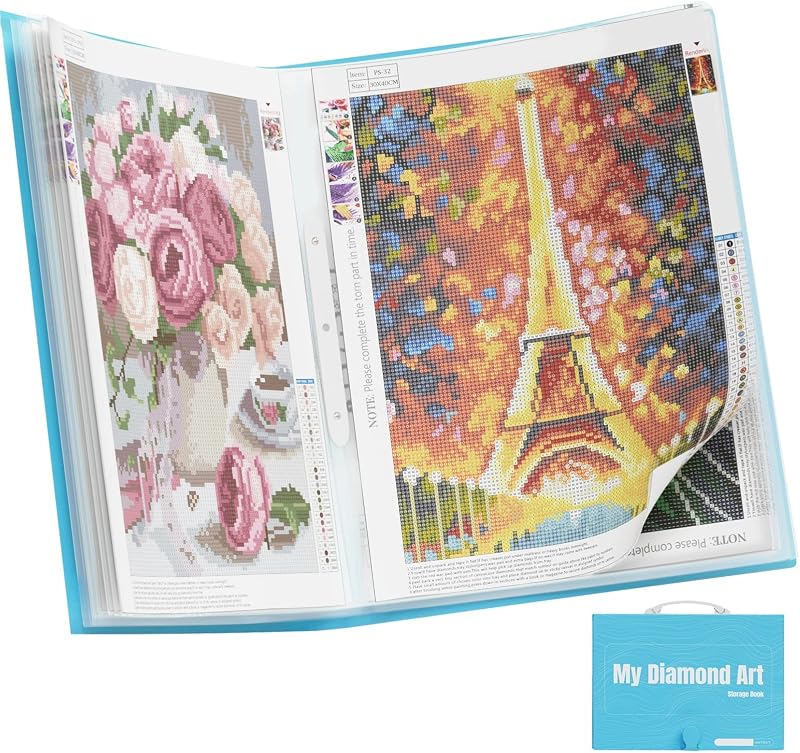 ARTDOT Diamond Painting Album with Handle A3 30 Pockets Holds 60 Sheets