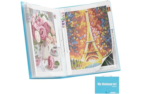 ARTDOT A3 Storage Book for Diamond Painting Kits, Diamond Art Portfolio Folder for Diamond Painting Accessories with 30 Pocke