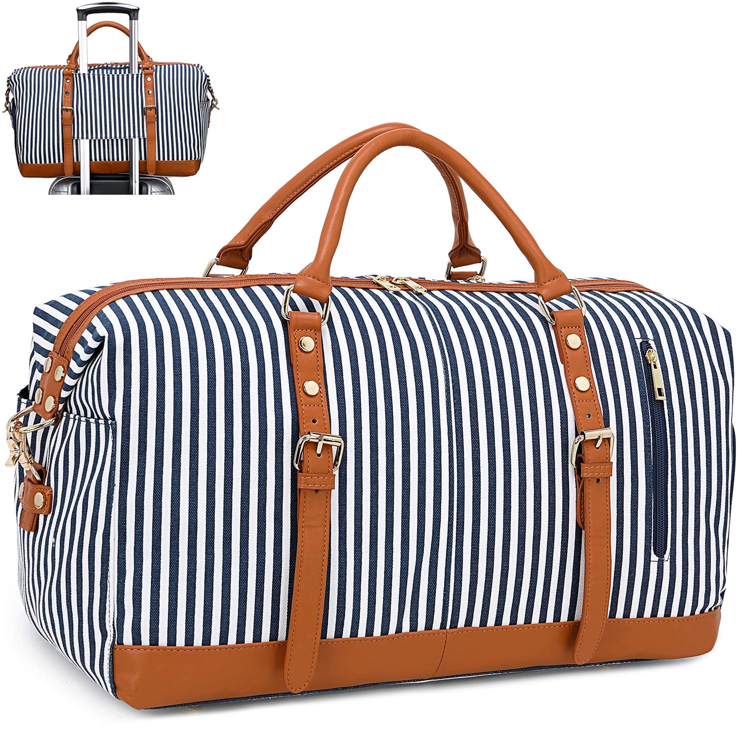 Camtop Weekender Bag Women Ladies Overnight Duffle Tote Bags Pu