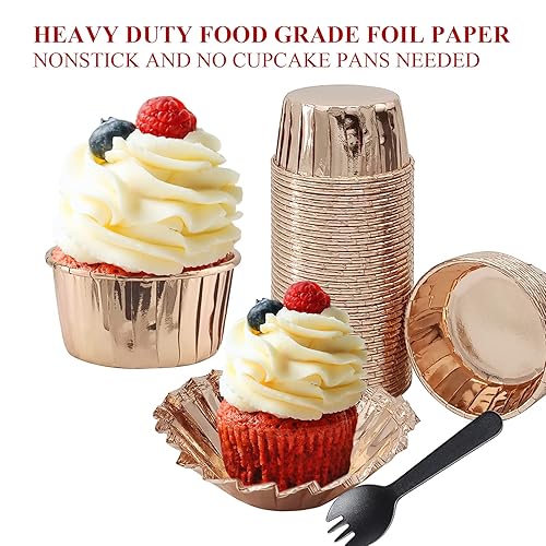 Oz Baking Cups With Lids 50 Pack,LNYZQUS Foil Cupcake Liners