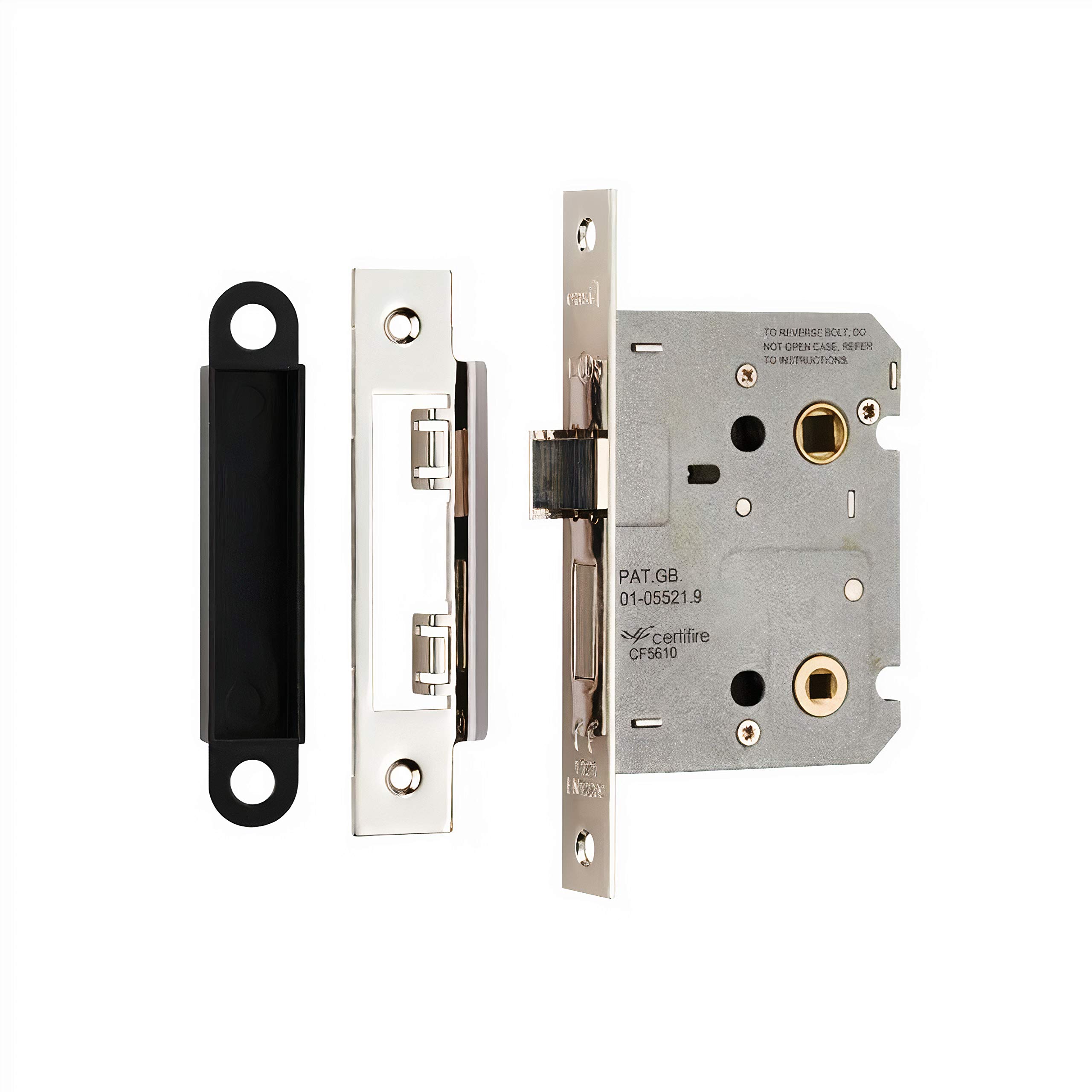 Bathroom Lock 76mm Nickel Carlisle Brass BAE5030 Fire Door Rated FD30/60 Commercial Domestic Use CE Approved 5 Year Warranty