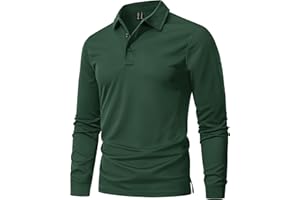 MAGNIVIT Men's Polo Shirts Long Sleeve Quick Dry Performance Shirt Military Tactical Army Combat Polo Shirts
