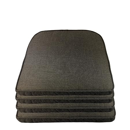 Multistore 2002 Sitzkissen-Sets Outdoorkissen 48x48x5cm -, Sitzauflagen-Farbe:Schwarz strukturiert, Sets:4er Set