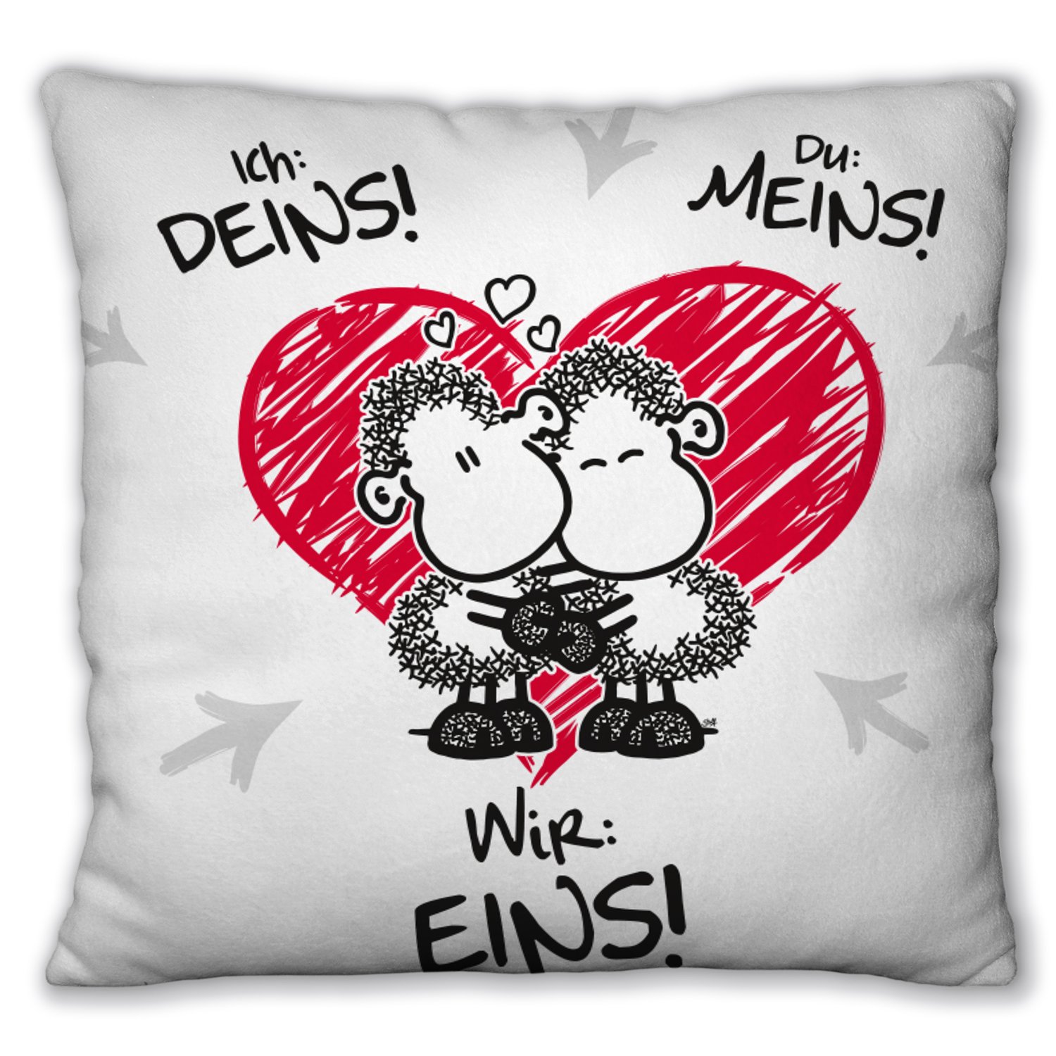 Du Meins ZierKissen mit LiebesMotiv Die Geschenkewelt 45190 Plüsch