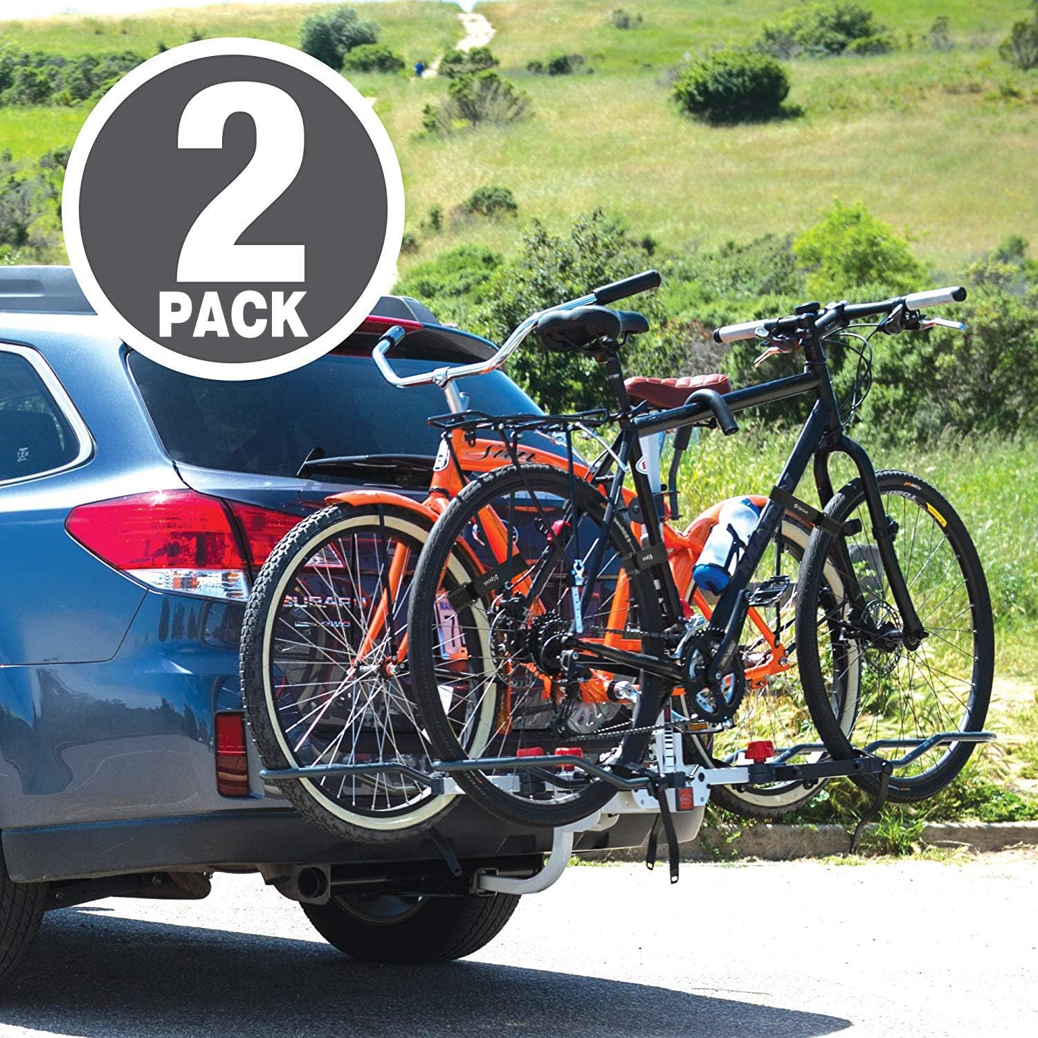 Epessa Bike Rack Strap Bike Wheel Stabilizer Straps, Stonger Grip with Gel, Adjustable, 2 Pack (Black) : Sports & Outdoors