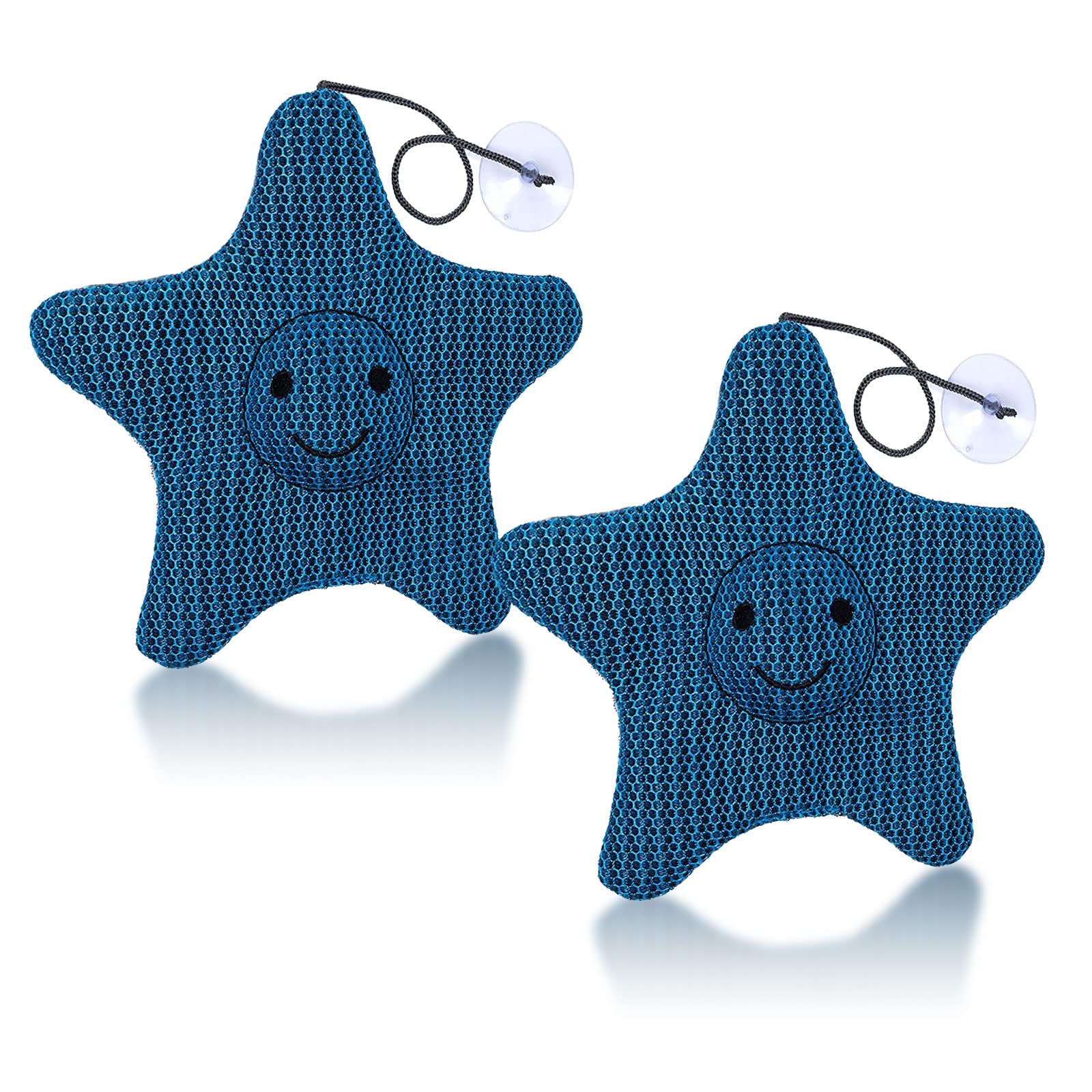 Joyfulmap 2 Hot Tub Scum Absorber Stars, 3D Honeycomb Mesh Oil Absorbing Sponges for Scum, 2 Washable Pool & Spa Defoamers for Hot Tubs, Pool and Spa Cleaning（10x10IN/25x25CM