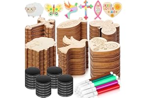 Blueweenly 48 Pack Jesus Wood Religious Craft Kit Magnets Vacation Bible School for DIY Coloring Wooden Religious Crafts for Sunday School Art Party Decoration Birthday Gift