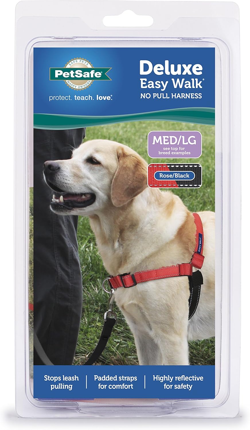 PetSafe Easy Walk Deluxe Dog Harness, No Pull Dog Harness – Perfect for Leash & Harness Training – Stops Pets from Pulling and Choking on Walks – Rose Red : Pet Supplies