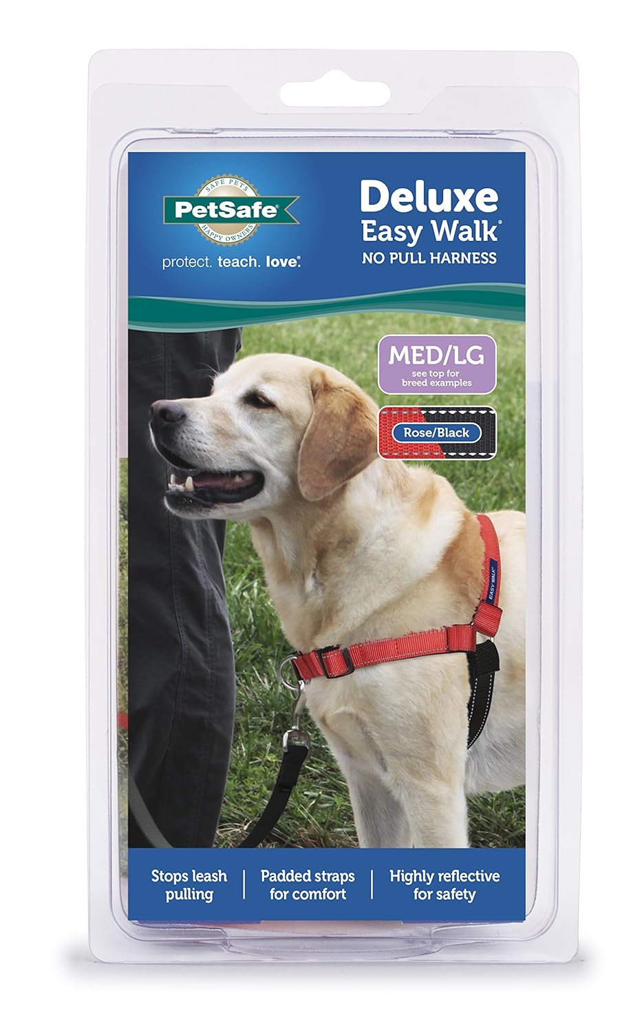 Amazon.com : PetSafe Deluxe Easy Walk Harness, Medium/Large, Rose Red : Pet  Supplies