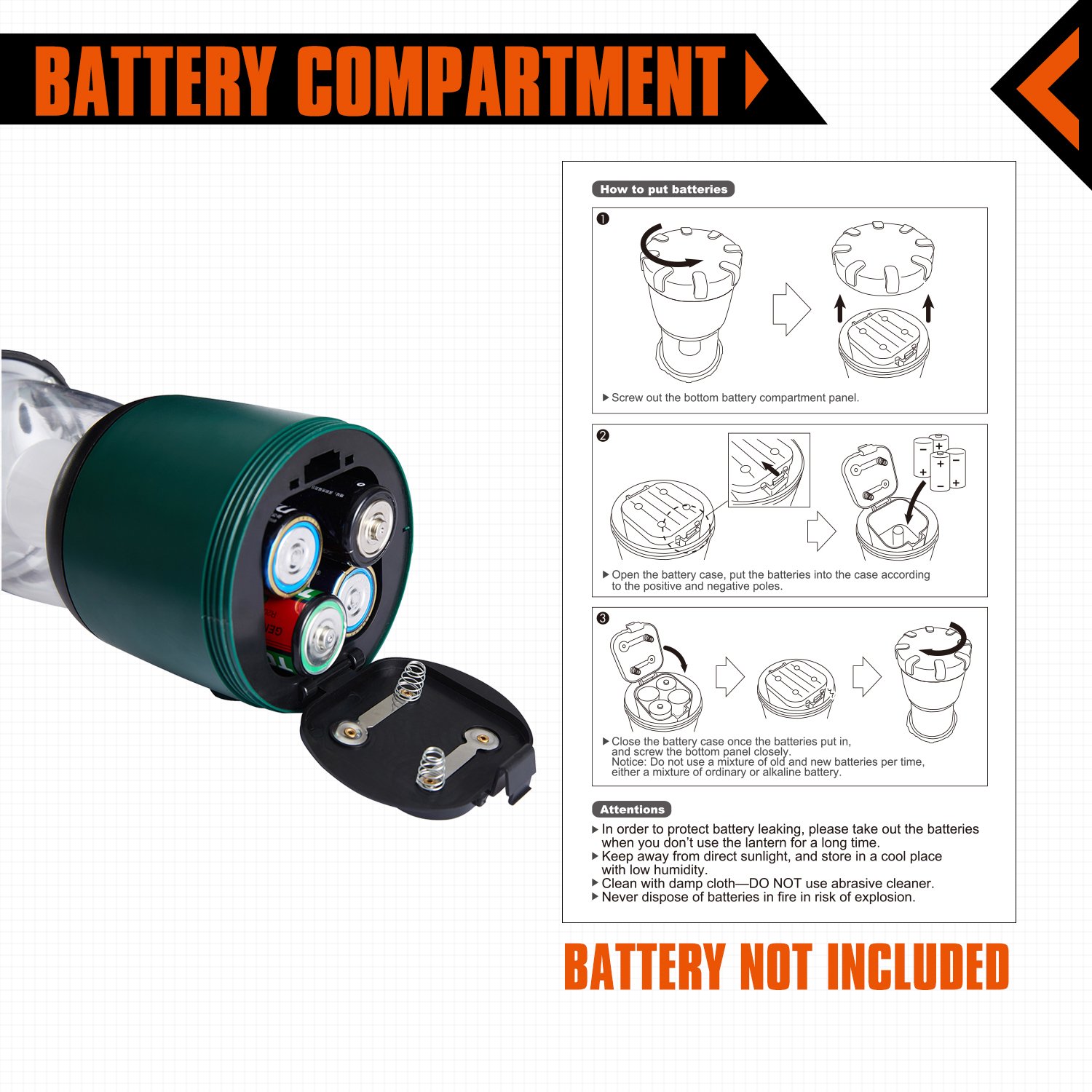 KingCamp Portable Light Camping Lantern Emergency Lighting for Camping, Hiking, Traveling, Emergencies, Hurricanes, Outages (L Size)