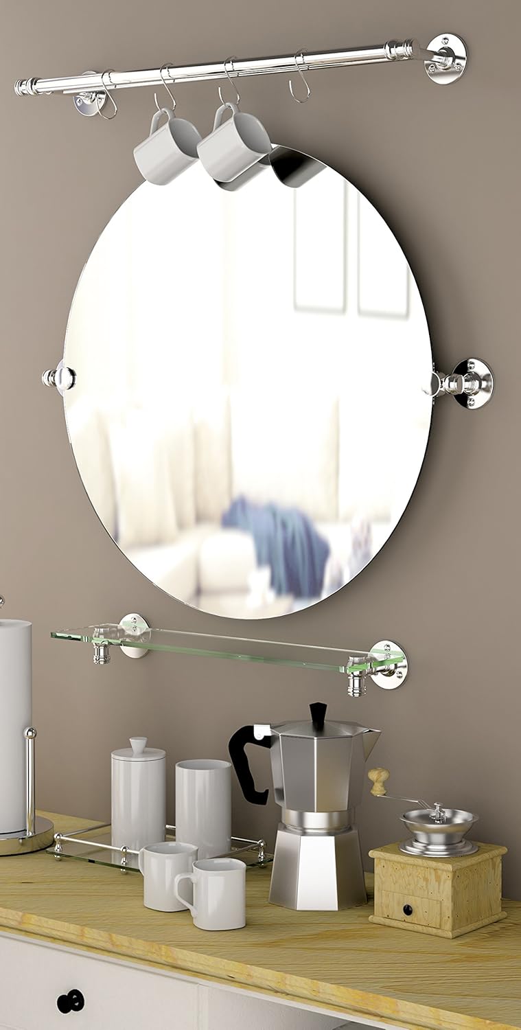 Gatco 4412 Cafe Zinc Towel Ring, 6.5-in L x 6.5-in W x 6.5-in H, Chrome - - 