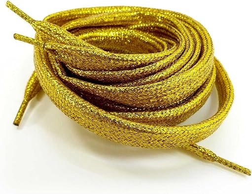 Amazon ハッピー パッチ 長い靴ひも 靴紐 シューレースロング キラキラ ラメ ゴールド 1センチ Etsr 503 Shoe Lace 靴ひも