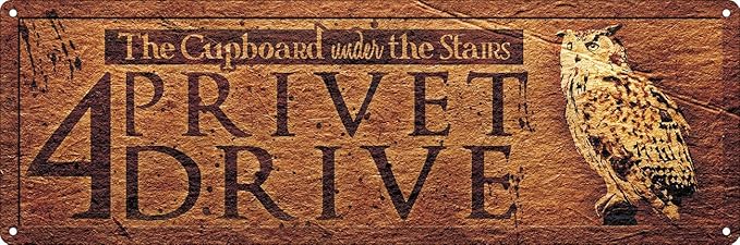 Amazon Co Jp グラインドストア Grindstore オフィシャル商品 4 Privet Drive プリベット通り四番地 ヨコ型 ブリキ看板 壁掛け ワンサイズ ブラウン 服 ファッション小物