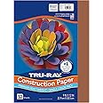 PACON-103031 Tru-Ray Heavyweight Construction Paper, Warm Brown, 9" x 12", 50 Sheets