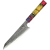 hajegato Damascus Chef Knife Petty Unique One Of Kind Handle Professional 6 Inch Japanese Chefs Kitchen Knife Vg10 67 Layers Damascus Steel Knive with Sheath