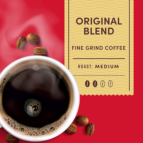 TIM HORTONS ORIGINAL BLEND, MEDIUM ROAST GROUND COFFEE, CANADA’S FAVORITE COFFEE, MADE WITH 100% ARABICA BEANS, 48 OUNCE CANISTER
