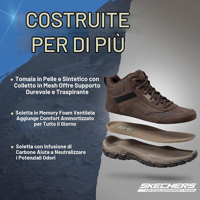 Santoro Hopkins - Scarponcini da trekking, Pelle di cacao sintetico Mesh, 46 EU
