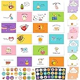 Decorably 24 Pack Assorted 6x4in Funny Thinking of You Cards with Envelopes and Stickers, 24 Unique Fun Designs for Friends, Family, and Loved Ones, with Printed Message Inside, Gifting, Mailing