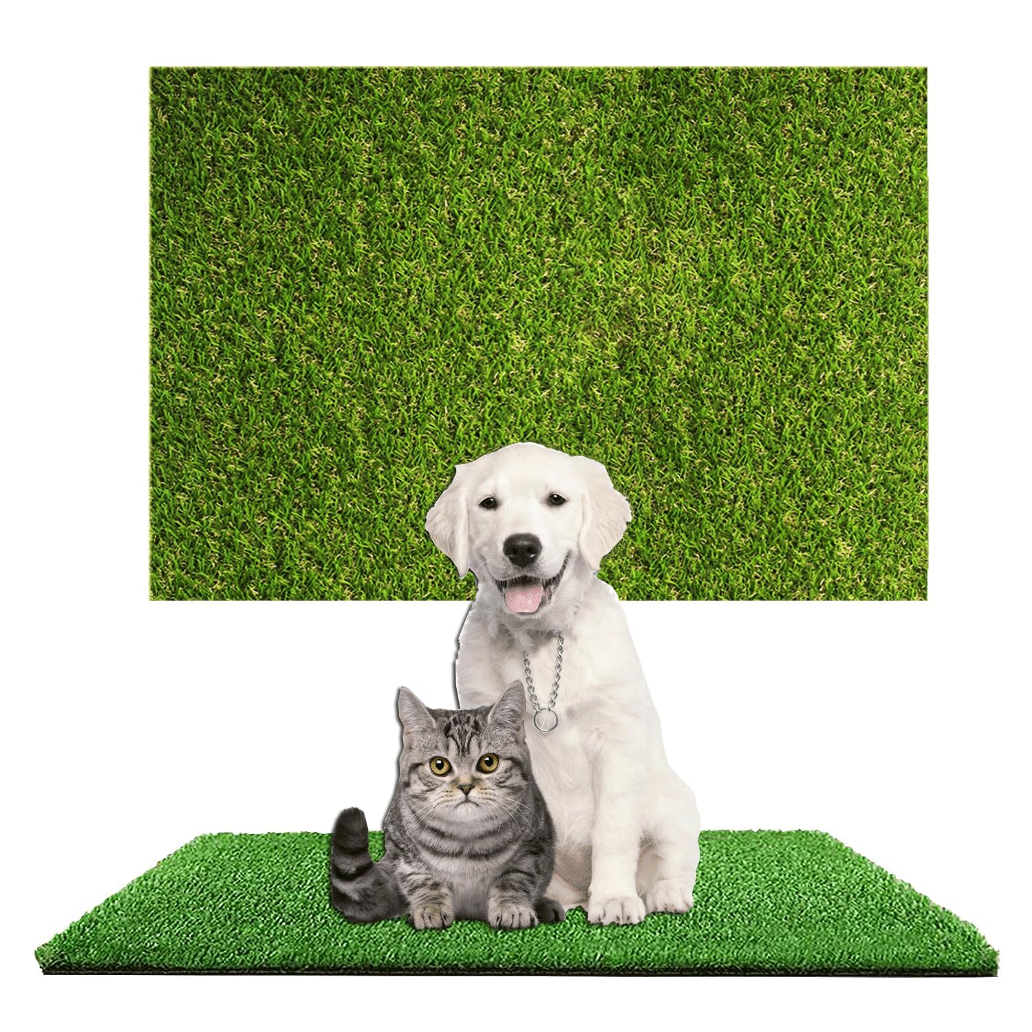 LNGJIN Dog Toilet Puppy Toilet 45 x 60 cm Artificial Grass Dog Toilet for Small Dogs Reusable Washable Dog Toilet Training Mat for Home, Balcony, Lawn