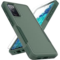 for Samsung Galaxy S20 FE 5G Case: Dual Layer Protective Heavy Duty Cell Phone Cover Shockproof Rugged with Screen Protector 